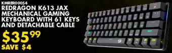 Canada Computers Redragon K613 Jax Keyboard with 61 Keys and Detachable Cable offer