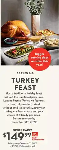 Longo's Longo's festive turkey kit offer