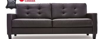 Leon's Kylie leather sofa - coffee offer