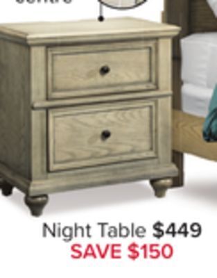 Leon's Emma night table - oak offer