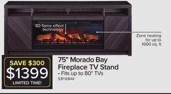 Leon's Morado bay fireplace tv stand - grey offer