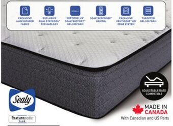 Leon's Sealy posturepedic® plus sterling series serenity pro firm mattress collection offer