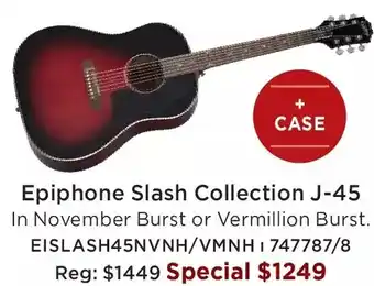 Long & McQuade Epiphone slash collection j-45 offer