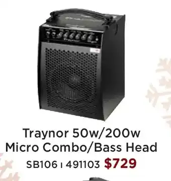Long & McQuade Traynor 50w/200w micro combo/bass head offer