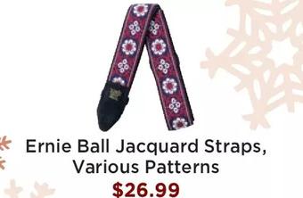 Long & McQuade Ernie ball jacquard straps, various patterns offer