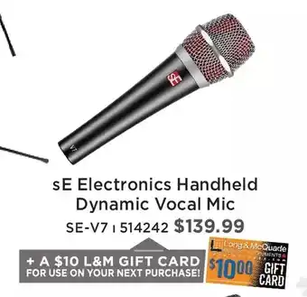 Long & McQuade Se electronics handheld dynamic vocal mix offer