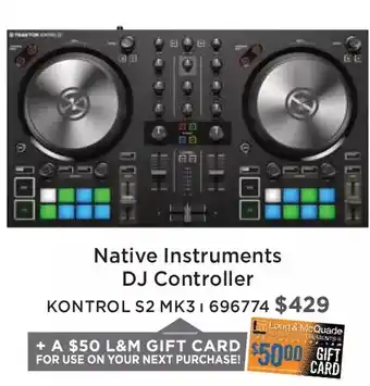 Long & McQuade Native instruments dj controller offer