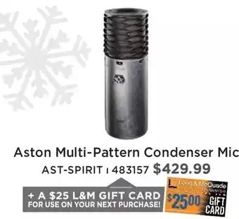 Long & McQuade Aston multi-pattern condenser mic offer