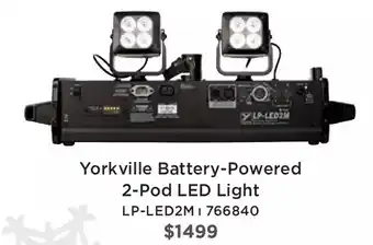 Long & McQuade Yorkville battery-powered 2-pod led light offer