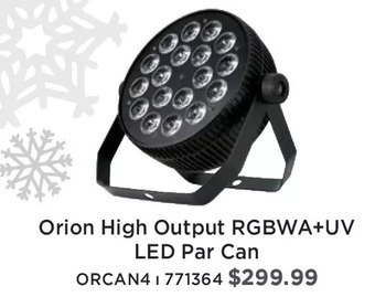 Long & McQuade Orion high output rgbwa+uv led par can offer