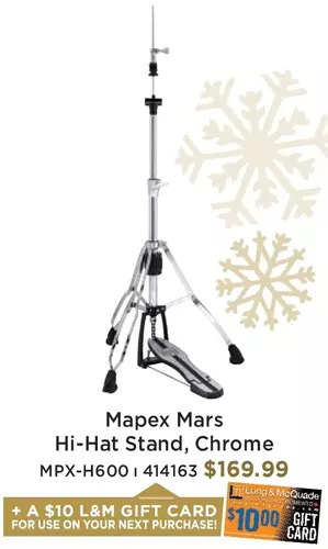 Long & McQuade Mapex mars hi-hat stand, chrome offer