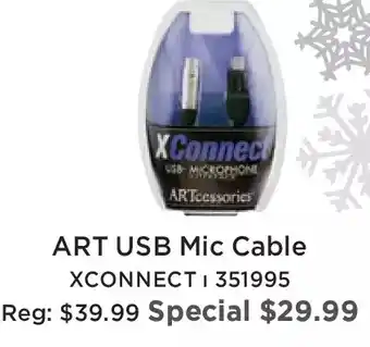 Long & McQuade Art usb mic cable offer