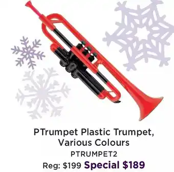 Long & McQuade Ptrumpet plastic trumpet, various colours offer