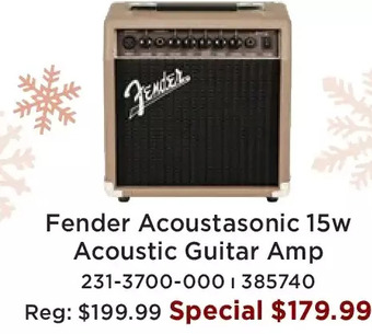 Long & McQuade Fender acoustasonic 15w acoustic guitar amp offer