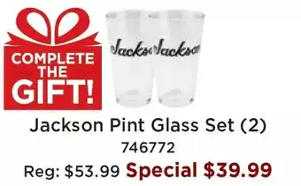 Long & McQuade Jackson pint glass set offer