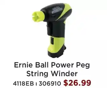 Long & McQuade Ernie ball power peg string winder offer