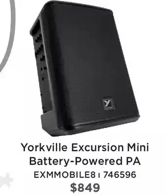 Long & McQuade Yorkville excursion mini battery-powered pa offer