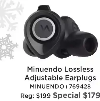Long & McQuade Minuendo lossless adjustable earplugs offer