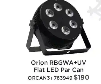 Long & McQuade Orion rbgwa+uv flat led par can offer