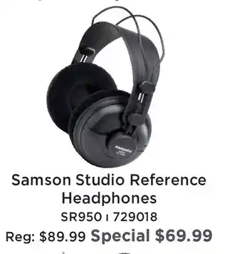 Long & McQuade Samson studio reference headphones offer