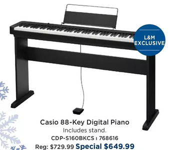 Long & McQuade Casio 88-key digital piano offer
