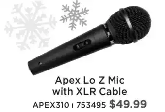 Long & McQuade Apple lo z mic with xlr cable offer