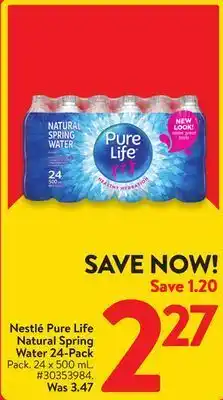 Walmart Nestlé pure life natural spring water 24-pack offer