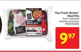 Walmart Your fresh market meal kits offer