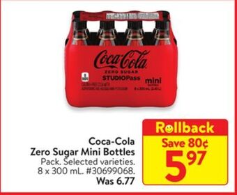 Walmart Coca-cola zero sugar mini bottles offer