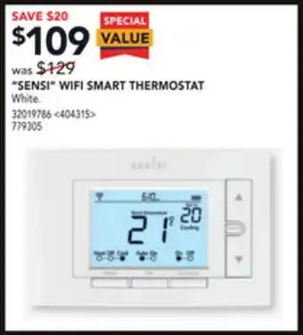 Lowe's "sensi" wifi smart thermostat offer