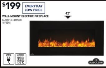 Lowe's Napoleon wall-mount electric fireplace 42" offer