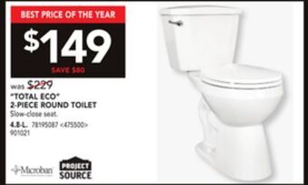Lowe's Project source "total eco" 2-piece round toilet offer