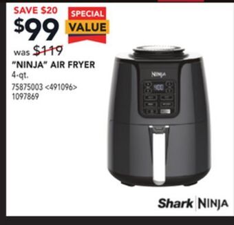 Lowe's "shark ninja" air fryer offer
