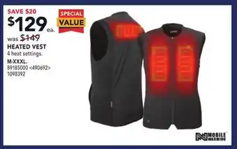 Lowe's Mobile warming heated vest offer