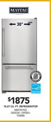Lowe's Maytag 18.67 cu. ft. refrigerator offer