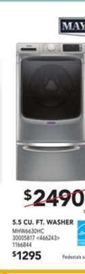 Lowe's Maytag 5.5 cu. ft. washer offer