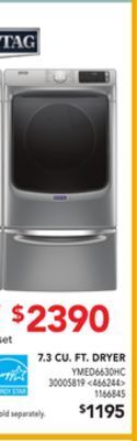 Lowe's Maytag 7.3 cu. ft. dryer offer