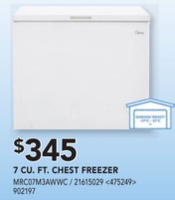 Lowe's Midea 7 cu. ft. chest freezer offer