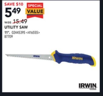 Lowe's Irwin utility saw 11" offer