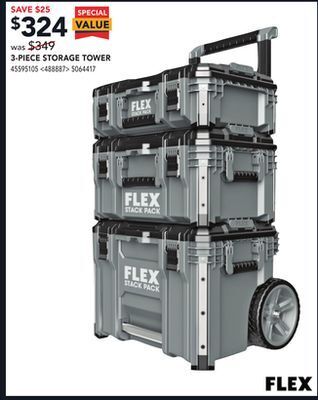 Lowe's Flex 3-piece storage tower offer