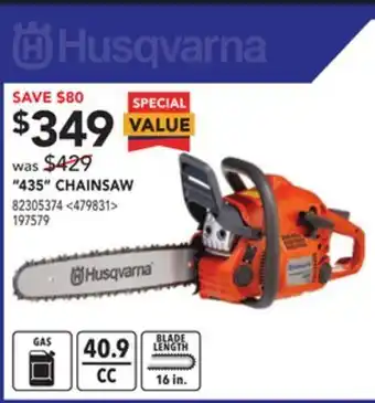 Lowe's Husqvarna "435" chainsaw offer