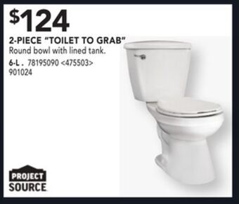 Lowe's Project source 2-piece "toilet to grab" offer
