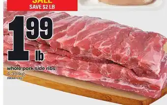 Loblaws Whole pork side ribs offer