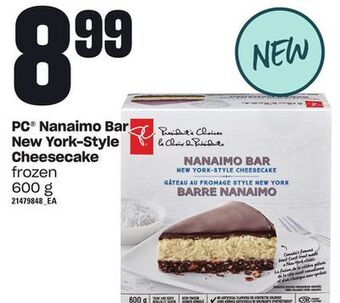 Loblaws Pc® nanaimo bar new york-style cheesecake, 600 g offer