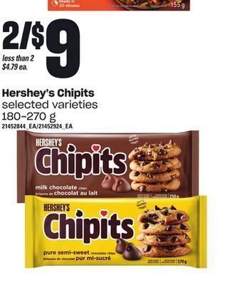 Loblaws Hershey's chipits, 180-270 g offer