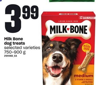 Loblaws Milk bone dog treats, 750-900 g offer