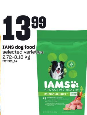 Loblaws Iams dog food, 2.72-3.18 kg offer