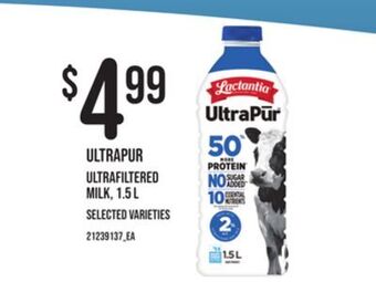 Loblaws Ultrapur ultrafiltered milk, 1.5 l offer