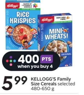 Sobeys Kellogg's family size cereals offer