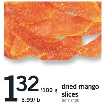 Fortinos Dried mango slices offer